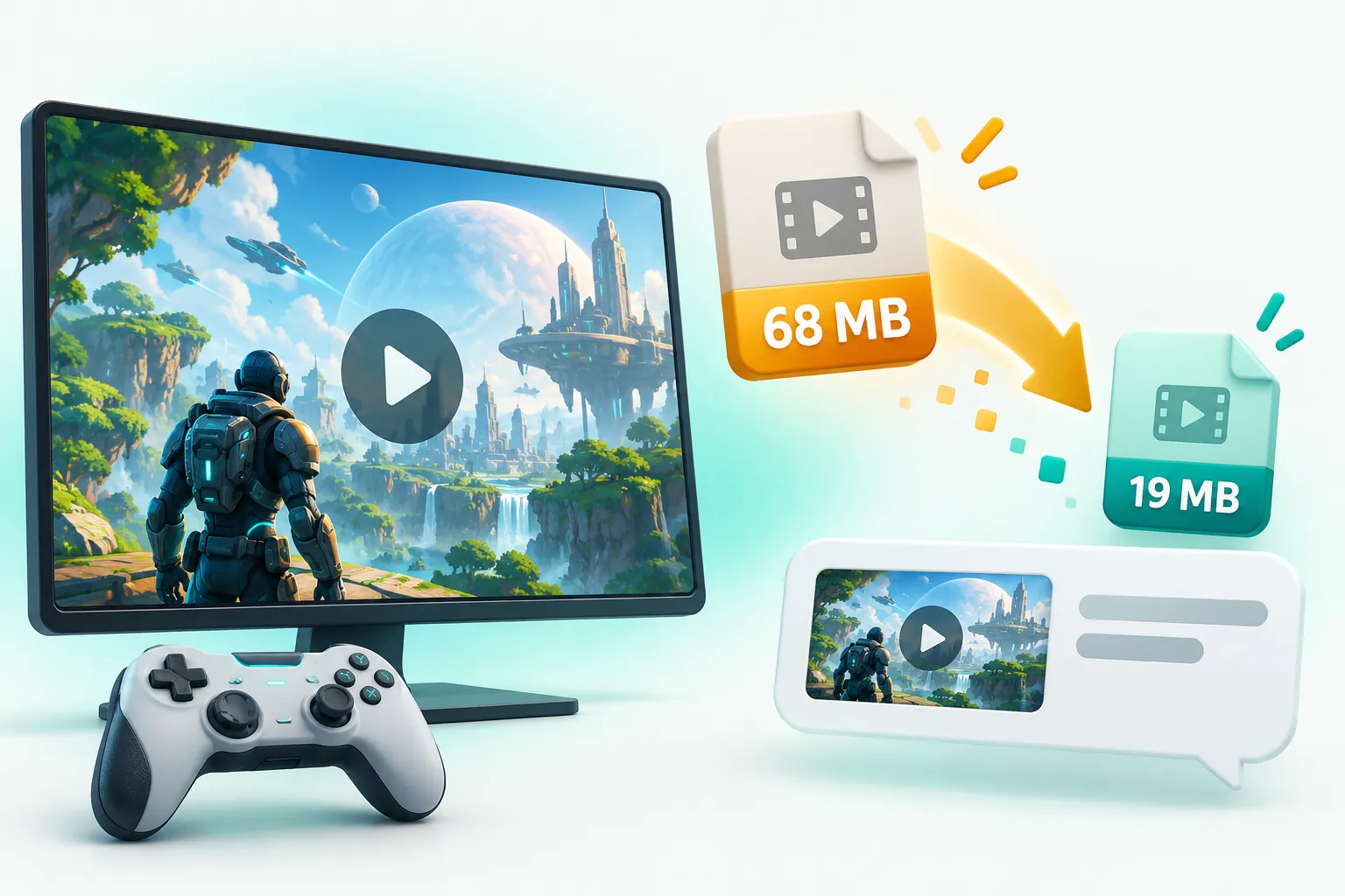Gaming clip being compressed to fit under Discord's 20 MB upload limit
